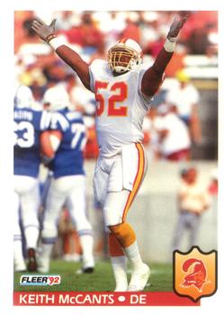 #406 Keith McCants - Tampa Bay Buccaneers - 1992 Fleer Football