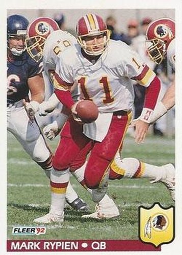 #428 Mark Rypien - Washington Redskins - 1992 Fleer Football