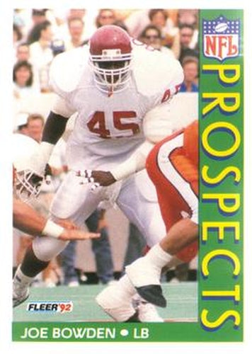 #434 Joe Bowden - Oklahoma Sooners - 1992 Fleer Football