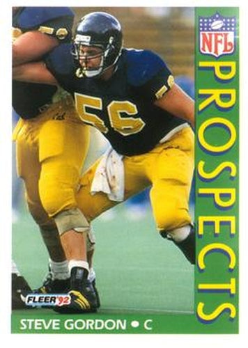 #437 Steve Gordon - California Golden Bears - 1992 Fleer Football