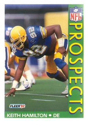 #438 Keith Hamilton - Pittsburgh Panthers - 1992 Fleer Football