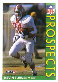 #448 Kevin Turner - Alabama Crimson Tide - 1992 Fleer Football
