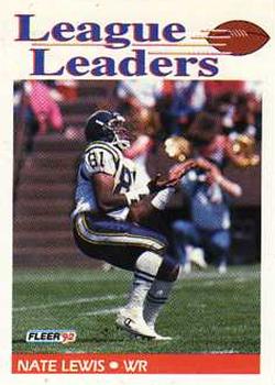 #468 Nate Lewis - San Diego Chargers - 1992 Fleer Football