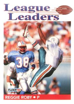#470 Reggie Roby - Miami Dolphins - 1992 Fleer Football