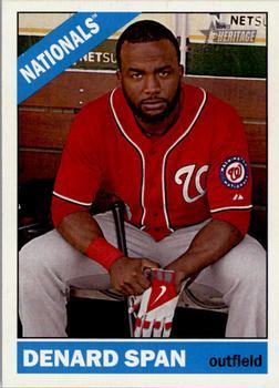 #328 Denard Span - Washington Nationals - 2015 Topps Heritage Baseball