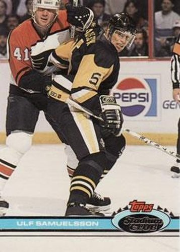 #328 Ulf Samuelsson - Pittsburgh Penguins - 1991-92 Stadium Club Hockey