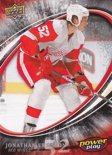 #328 Jonathan Ericsson - Detroit Red Wings - 2008-09 Upper Deck Power Play Box Set Hockey