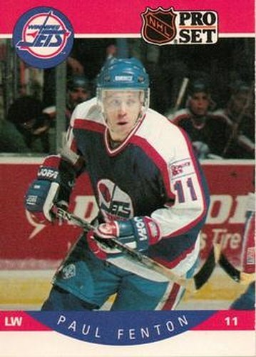 #329 Paul Fenton - Winnipeg Jets - 1990-91 Pro Set Hockey
