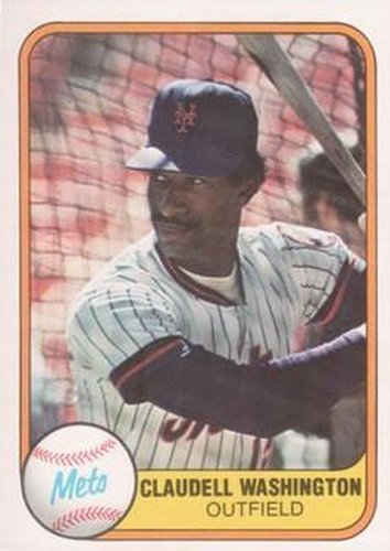 #329 Claudell Washington - New York Mets - 1981 Fleer Baseball