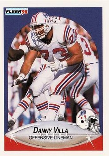 #329 Danny Villa - New England Patriots - 1990 Fleer Football