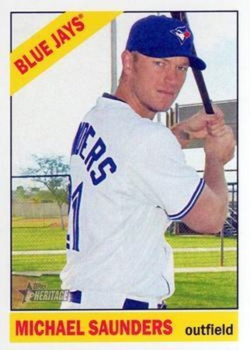 #329 Michael Saunders - Toronto Blue Jays - 2015 Topps Heritage Baseball
