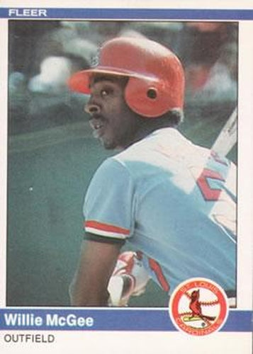 #329 Willie McGee - St. Louis Cardinals - 1984 Fleer Baseball
