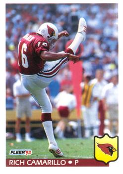#329 Rich Camarillo - Phoenix Cardinals - 1992 Fleer Football