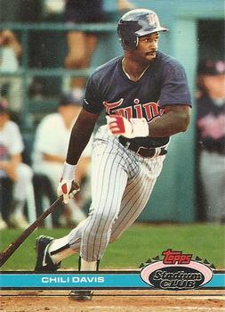 #329 Chili Davis - Minnesota Twins - 1991 Stadium Club Baseball