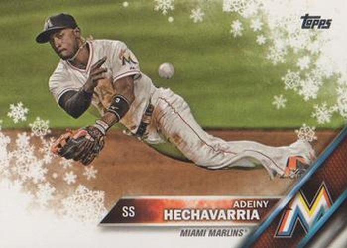 #HMW32 Adeiny Hechavarria - Miami Marlins - 2016 Topps Holiday Baseball