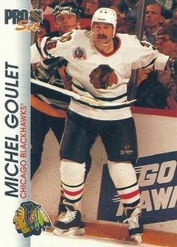 #32 Michel Goulet - Chicago Blackhawks - 1992-93 Pro Set Hockey