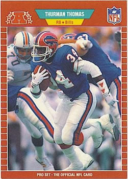 #32 Thurman Thomas - Buffalo Bills - 1989 Pro Set Football