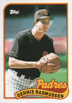 #32 Dennis Rasmussen - San Diego Padres - 1989 Topps Baseball