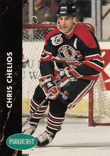 #32 Chris Chelios - Chicago Blackhawks - 1991-92 Parkhurst Hockey