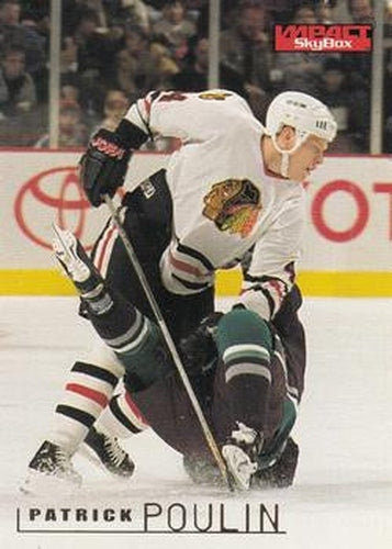 #32 Patrick Poulin - Chicago Blackhawks - 1995-96 SkyBox Impact Hockey