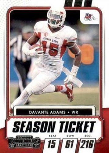 #32 Davante Adams - Fresno State Bulldogs - 2021 Panini Contenders Draft Picks Football