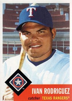 #32 Ivan Rodriguez - Texas Rangers - 2002 Topps Heritage Baseball