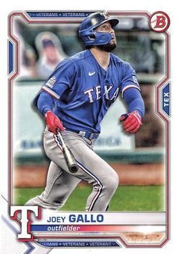 #32 Joey Gallo - Texas Rangers - 2021 Bowman Baseball