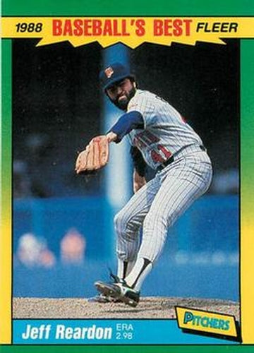 #32 Jeff Reardon - Minnesota Twins - 1988 Fleer Baseball's Best Sluggers vs Pitchers