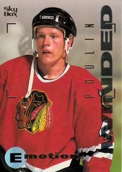 #32 Patrick Poulin - Chicago Blackhawks - 1995-96 SkyBox E-Motion Hockey