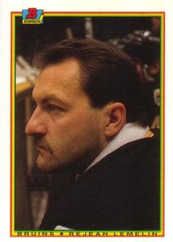 #32 Rejean Lemelin - Boston Bruins - 1990-91 Bowman Hockey
