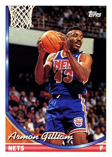 #330 Armon Gilliam - New Jersey Nets - 1993-94 Topps Basketball