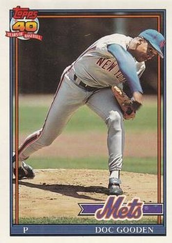 #330 Doc Gooden - New York Mets - 1991 O-Pee-Chee Baseball