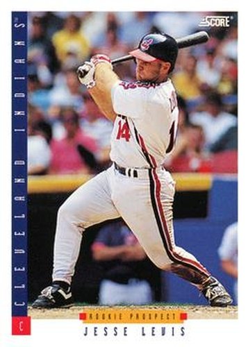 #330 Jesse Levis - Cleveland Indians - 1993 Score Baseball