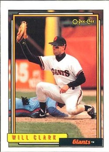 #330 Will Clark - San Francisco Giants - 1992 O-Pee-Chee Baseball