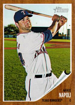 #330 Mike Napoli - Texas Rangers - 2011 Topps Heritage Baseball