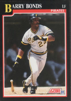 #330 Barry Bonds - Pittsburgh Pirates - 1991 Score Baseball