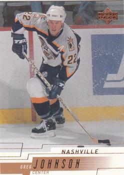 #330 Greg Johnson - Nashville Predators - 2000-01 Upper Deck Hockey