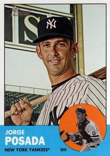 #330 Jorge Posada - New York Yankees - 2012 Topps Heritage Baseball