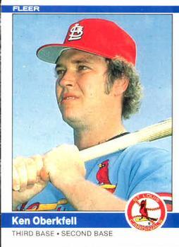 #330 Ken Oberkfell - St. Louis Cardinals - 1984 Fleer Baseball