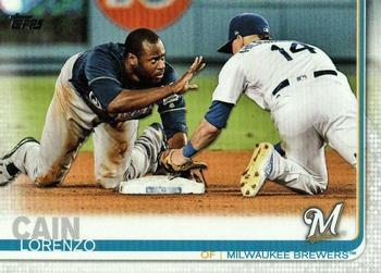 #330b Lorenzo Cain - Milwaukee Brewers - 2019 Topps Baseball