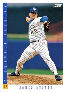 #331 Jim Austin - Milwaukee Brewers - 1993 Score Baseball