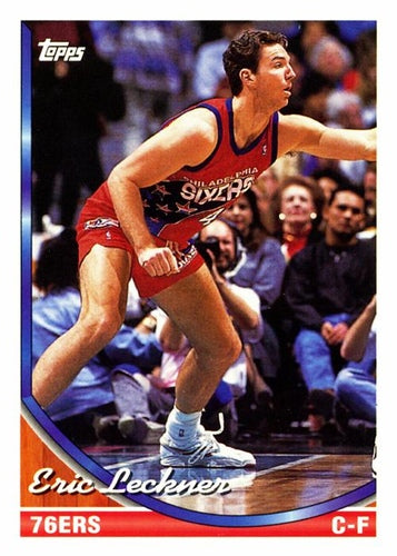 #332 Eric Leckner - Philadelphia 76ers - 1993-94 Topps Basketball
