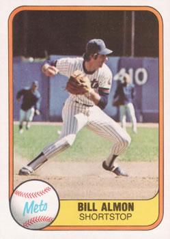 #332 Bill Almon - New York Mets - 1981 Fleer Baseball