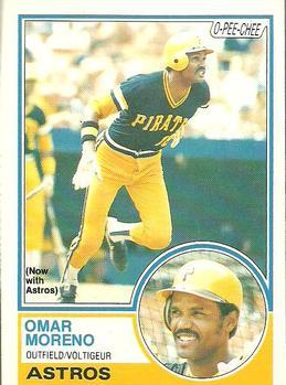 #332 Omar Moreno - Houston Astros - 1983 O-Pee-Chee Baseball