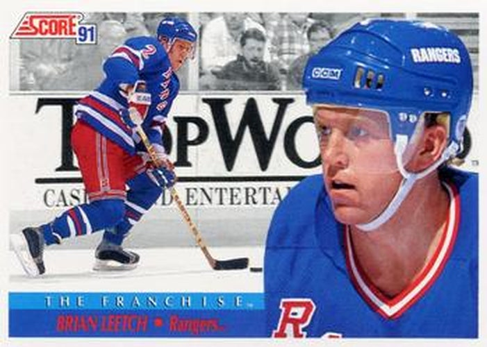 #333 Brian Leetch - New York Rangers - 1991-92 Score American Hockey