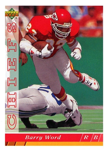#333 Barry Word - Kansas City Chiefs - 1993 Upper Deck Football