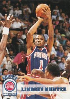 #333 Lindsey Hunter - Detroit Pistons - 1993-94 Hoops Basketball