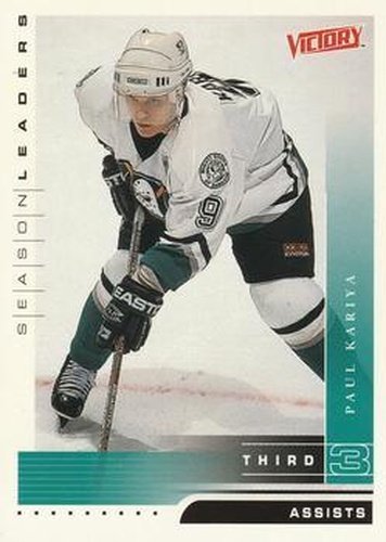 #333 Paul Kariya - Anaheim Mighty Ducks - 1999-00 Upper Deck Victory Hockey