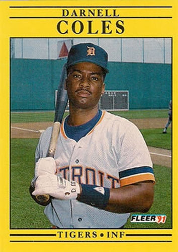 #333 Darnell Coles - Detroit Tigers - 1991 Fleer Baseball