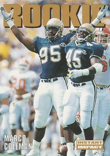 #334 Marco Coleman - Miami Dolphins - 1992 SkyBox Impact Football